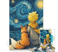 Jigsaw 1000 Pieces for Adults The Little Prince And Fox Stargazing Brain Teaser Game Interesting Stress Reduction Improving Love between Couples 38x52cm