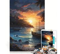 Jigsaw 1000 Pieces for Adults The Moon Dances Brain Teaser Game Interesting Stress Reduction Improving Love between Couples 38x26cm
