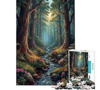 Jigsaw 1000 Pieces for Adults The Secret Forest Stream Jigsaw Puzzle Family Games Staycation Kill Time Deal As Gifts for The Whole Family (Size 38x26cm)