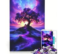 Jigsaw 1000 Pieces for Adults The Tree of Life Brain Teaser Game Interesting Stress Reduction Improving Love between Couples 38x26cm