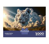 Jigsaw 1000 Pieces for Adults Tiger in The Sky Jigsaw for Adults Relax Games Difficult Hard Deal As Gifts for The Whole Family 38x26cm/1000pcs