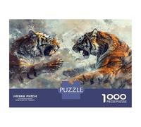 Jigsaw 1000 Pieces for Adults Tiger Vs Tiger Battle of Strength Jigsaw for Adults Relax Games Difficult Hard Deal As Gifts for The Whole Family 70x50cm/1000pcs