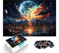 jigsaw 1000 pieces for adults Tokyo Japan city at night Brain Teaser Game 26x38cm Artists Collection Fine Art for teenager Age 14+
