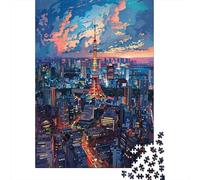 Jigsaw 1000 Pieces for Adults Tokyo Tower Night View-1 Adult Jigsaw Puzzle Relaxing Games Stress Reliever Unique Birthday And Gifts 52x38cm/1000pcs