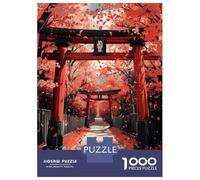 Jigsaw 1000 Pieces for Adults Torii Under Cherry Blossom Adult Jigsaw Brain Teaser Game Staycation Kill Time Help The Brain Exercise 70x50cm/1000pcs