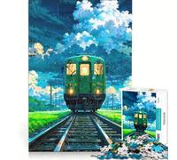 Jigsaw 1000 Pieces for Adults Train in The Countryside Brain Teaser Game Interesting Stress Reduction Improving Love between Couples 50x75cm