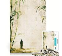 Jigsaw 1000 Pieces for Adults Tranquil Bamboo Vista Neat Fit Decor Focus Building Toy Peace Game Play Birthday Decor Gift (38x52cm)