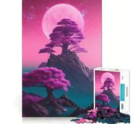 Jigsaw 1000 Pieces for Adults Tree on Rock Neat Fit Decor Focus Building Toy Peace Game Play Birthday Decor Gift (50x75cm)