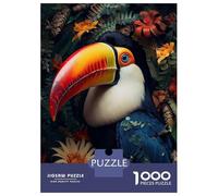 Jigsaw 1000 Pieces for Adults Tucan Bird in The Jungle Jigsaw for Adults Anti-Stress Toys Precision Cutting Unique Birthday And Gifts 38x26cm/1000pcs