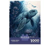 Jigsaw 1000 Pieces for Adults Turtle Imaginary Friend Jigsaw for Adults Relax Games Difficult Hard Deal As Gifts for The Whole Family 38x26cm/1000pcs