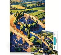 Jigsaw 1000 Pieces for Adults Tuscan Villa Landscape Neat Fit Decor Focus Building Toy Peace Game Play Birthday Decor Gift(38x26cm)