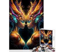 Jigsaw 1000 Pieces for Adults Twin Goddesses of Light Relaxing Games Tough Challenge Home Decoration Toys for Birthday, Chrismas (50x75cm)