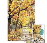 Jigsaw 1000 Pieces for Adults Urban Autumn Walk Jigsaw Puzzles for Teenagers Staycation Kill Time Wishlist with Santa Claus Unique Birthday And Gifts (Size 50x75cm)