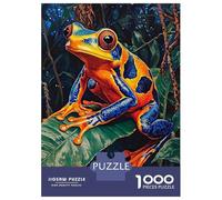 Jigsaw 1000 Pieces for Adults Vibrant Rainforest Frog Jigsaw for Adults Relax Games Difficult Hard Deal As Gifts for The Whole Family 70x50cm/1000pcs
