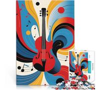 jigsaw 1000 pieces for adults Violin Music Abstract Stressabbau Schwierige Herausforderung Geschenk zum Geburtstag38x26cm