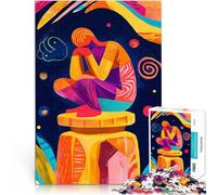 jigsaw 1000 pieces for adults Vivid Fauvist Vision of The Thinker Für Familienspaß Geburtstagsgeschenk, Geschenke75x50cm