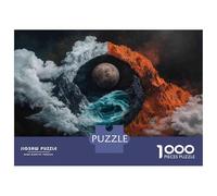 Jigsaw 1000 Pieces for Adults Volcanic Island with Ocean Wave Jigsaw for Adults Relaxing Games Analysis And Logic Deal As Gifts for The Whole Family 52x38cm/1000pcs