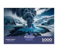 Jigsaw 1000 Pieces for Adults Volcano Eruption in Antarctica Jigsaw for Adults Relax Games Difficult Hard Deal As Gifts for The Whole Family 52x38cm/1000pcs