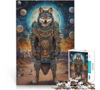jigsaw 1000 pieces for adults Warrior Wolf Made of wood for age 14+ Antistress Vacation at home Killing time Family Fun Gift。size:50x75cm/19.68x29.52inch