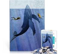 jigsaw 1000 pieces for adults Whale Dive Stressabbau Staycation Zeit totschlagen Geschenke für Freunde und Familie38x26cm