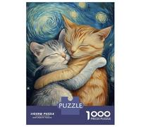 Jigsaw 1000 Pieces for Adults Whiskered Embrace Jigsaw for Adults Relax Games Difficult Hard Deal As Gifts for The Whole Family 38x26cm/1000pcs