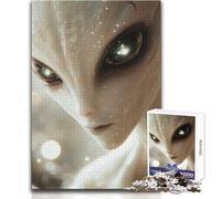Jigsaw 1000 Pieces for Adults White Alien Relaxing Peaceful Indoor Fun Accurate Piece Cutting Play Toy Size 38x26cm