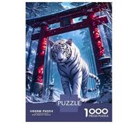 Jigsaw 1000 Pieces for Adults White Tiger Shrine Jigsaw for Adults Relax Games Difficult Hard Deal As Gifts for The Whole Family 70x50cm/1000pcs