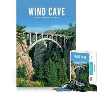 Jigsaw 1000 Pieces for Adults Wind Cave National Park Exact Cut Art Creative Brain Play Leisure Play Fun Birthday Game Gift(38x26cm)