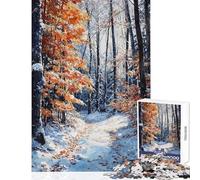 Jigsaw 1000 Pieces for Adults Winters Path Hands-on Game Analysis And Logic Anti-Stress Toys Enhance Love between Couples (50x75cm)