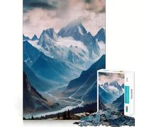 Jigsaw 1000 Pieces for Adults Within The Mountains Exact Cut Art Creative Brain Play Leisure Play Fun Birthday Game Gift (50x75cm)