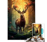 Jigsaw 1000 Pieces for Adults Woodland Deer Difficult And Challenge Stress Reliever Relax Games Suitable for Ages 14 And Up (38x26cm)