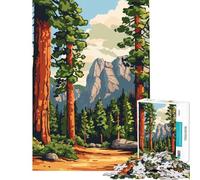 Jigsaw 1000 Pieces for Adults Yosemite National Park Help The Brain Exercise Perfect Decoration Brain Teaser Game Suitable for Ages 14 And Up (38x52cm)