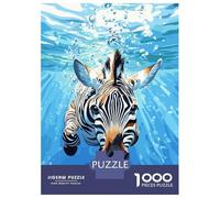 Jigsaw 1000 Pieces for Adults Zebra Underwater Adult Jigsaw Puzzle Relaxing Games Stress Reliever Unique Birthday And Gifts 52x38cm/1000pcs