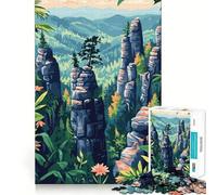 Jigsaw 1000 Pieces for Adults Zen Asian Forest Minimalist Art Neat Fit Decor Focus Building Toy Peace Game Play Birthday Decor Gift (38x52cm)