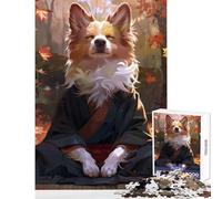 Jigsaw 1000 Pieces for Adults Zen Meditating Corgi Dog Puzzle For Teenagers Staycation Kill Time Help The Brain Exercise for Is Ideal As A Gifts (38x26cm)
