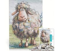 Jigsaw 1000 Pieces for Teenagers A Happy Shaggy Sheep, Practical Game, Staycation Kill Time, Unique Gifts for Birthday And Christmas 50x75cm