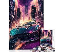 Jigsaw 1000 Pieces for Teenagers A Technicolor Dream Car 1000 Piece Jigsaws Relaxing Games Gifts for Women Men Presents for Women (38x26cm)