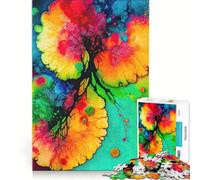 Jigsaw 1000 Pieces for Teenagers Abstract Alcohol Ink, Practical Game, Staycation Kill Time, Unique Gifts for Birthday And Christmas 50x75cm