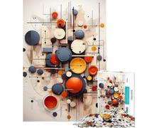 Jigsaw 1000 Pieces for Teenagers Abstract Expressionism Art Quiet Art Assemble Play Sturdy Thick Rigid Pieces Joyful Pastime for Family Evenings (Size 50x75cm)