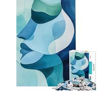Jigsaw 1000 Pieces for Teenagers Abstract Woman Profile Educational Game Learning Educational Toys Art Work Gifts Precision Cutting (Size 38x26cm)