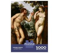 Jigsaw 1000 Pieces for Teenagers Adam And Eve Rubens Puzzles for Adults Fun Games Stress Reliever Unique Gifts for Birthday And Christmas 52x38cm/1000pcs