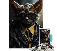 Jigsaw 1000 Pieces for Teenagers Agent Bat Funny Animal for Educational Game Challenge Toy Brain Teaser Game Tough Challenge Secret Santa Gifts (Size 38x52cm)