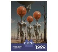 Jigsaw 1000 Pieces for Teenagers Alien Life Forms on Mars Teenager Puzzles Family Games Difficult Challenge Birthday And Unique Gifts 52x38cm/1000pcs