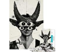 Jigsaw 1000 Pieces for Teenagers All Seeing Eyes Challenging To Complete Hand Speed Race Relaxing Games for Ages 14 And over (50x75cm)