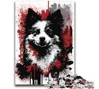 Jigsaw 1000 Pieces for Teenagers American Eskimo Dog Birthday Present Practical Game Great Gift for Games 38x52cm