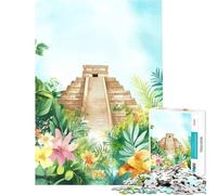 Jigsaw 1000 Pieces for Teenagers Ancient Mayan Pyramid Educational Games Toy Intellectual Game Gifts For Birthdays Learning Educational (Size 38x26cm)