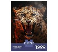 Jigsaw 1000 Pieces for Teenagers Angry Leopard Teenager Puzzles Hands-on Game Perfect Decoration for Is Ideal As A Gift 70x50cm/1000pcs