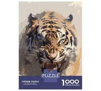 Jigsaw 1000 Pieces for Teenagers Angry Tiger Puzzles for Adults Fun Games Stress Reliever Unique Gifts for Birthday And Christmas 70x50cm/1000pcs