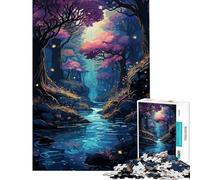 Jigsaw 1000 Pieces for Teenagers Anime Forest River Jigsaw 1000 Piece Educational Toy Improve Memory Christmas Birthday Gifts (38x26cm)