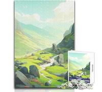 Jigsaw 1000 Pieces for Teenagers Anime Style Irish Nature Unique Challenge Game Precision Cutting Educational Toy Size 50x75cm